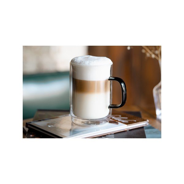 Üveg bögre szett 2 db-os 350 ml Carbon – Vialli Design-image-1