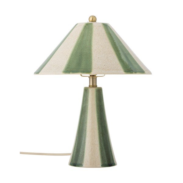 Kerámia asztali lámpa kerámia búrával (magasság 35 cm) Olive – Bloomingville