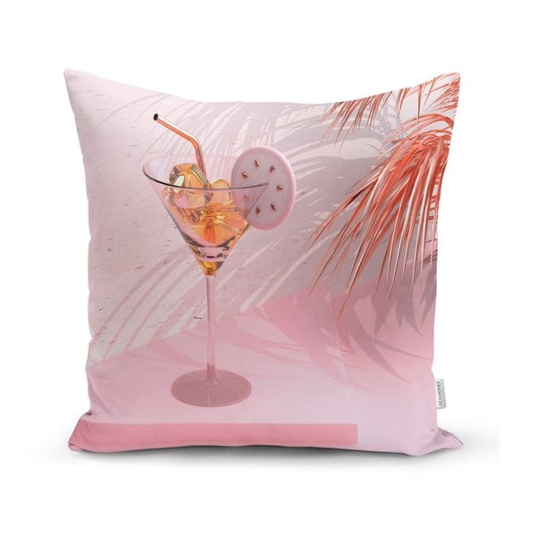 Drink With Pink BG párnahuzat, 45 x 45 cm - Minimalist Cushion Covers