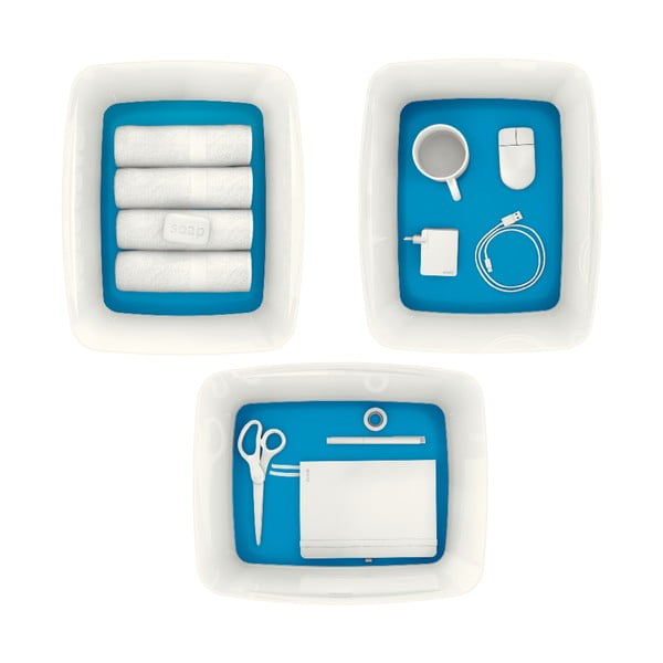 Fehér-kék fedeles műanyag tárolódoboz 32x38.5x20 cm MyBox – Leitz-image-2