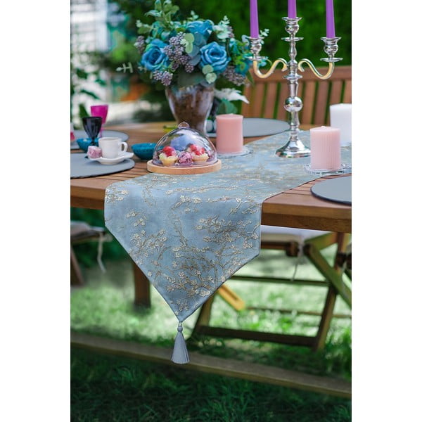 Asztali futó 45x140 cm Blue Spring – Minimalist Cushion Covers-image-2