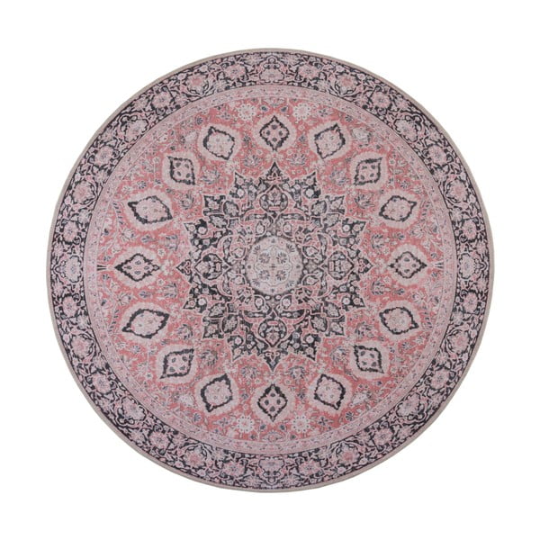 Rózsaszín mosható kerek szőnyeg ø 180 cm Somerton - Flair Rugs