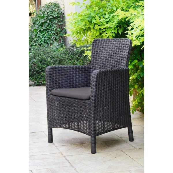 Antracitszürke műanyag kerti fotel Trenton – Keter-image-4