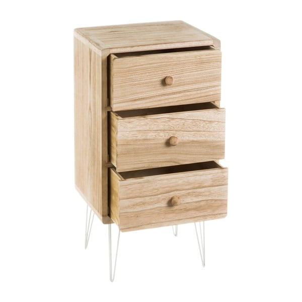 Natúr színű egzotikus fa éjjeliszekrény Natural Way – Casa Selección-image-1