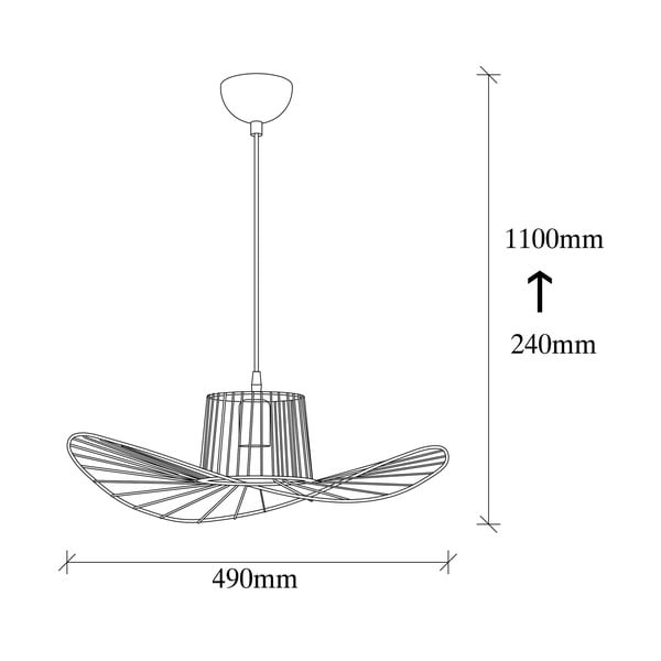 Fekete függőlámpa fém búrával ø 50 cm Tel – Opviq lights-image-3