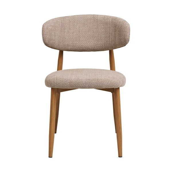 Bézs-natúr színű kárpitozott étkezőszék Levanto – House Nordic-image-3