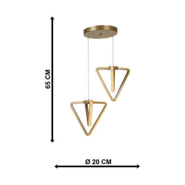 Bronzszínű fém LED függőlámpa ø 20 cm Baris – Squid Lighting-image-4