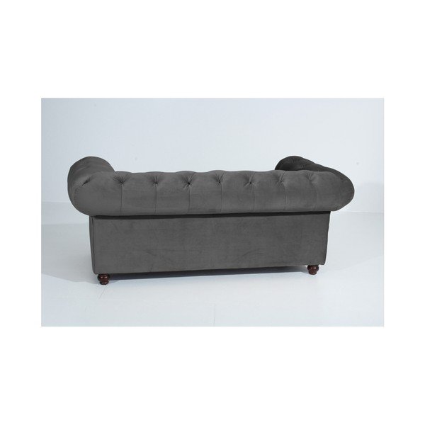 Orleans Velvet antracitszürke kanapé, 196 cm - Max Winzer-image-3