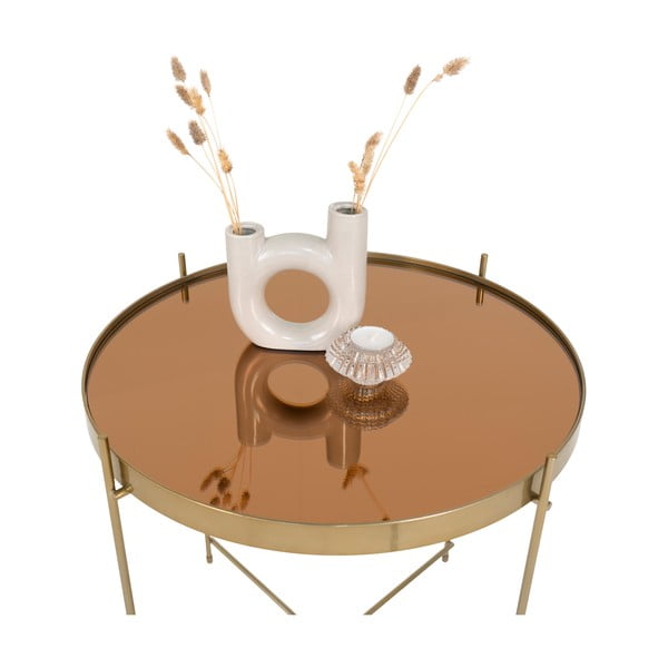 Kerek aranyszínű dohányzóasztal ø 48 cm Venezia - House Nordic-image-3