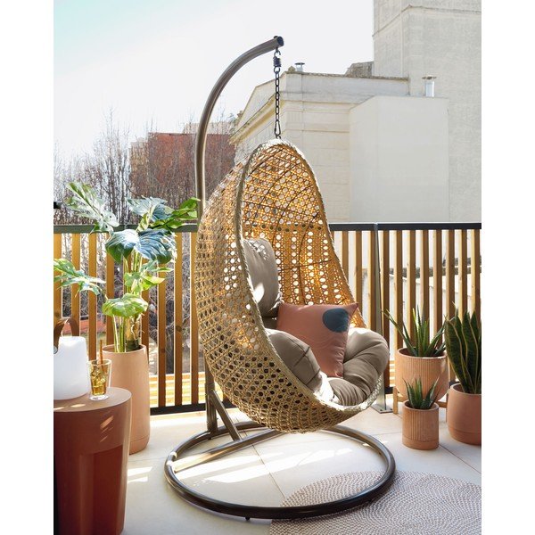 Fekete kerti függőfotel Dalias – Kave Home-image-1