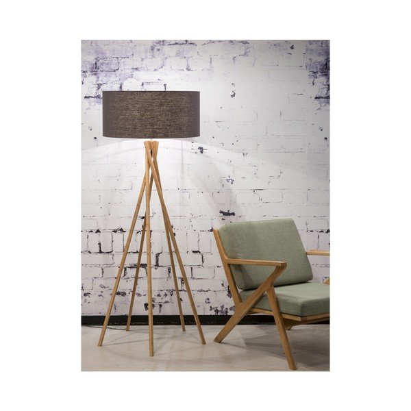 Kilimanjaro állólámpa sötétszürke búrával és bambusz lámpatesttel - Good&Mojo-image-3