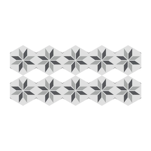 Floor Stickers Hexagons Perina 10 db-os padlómatrica szett, 40 x 90 cm - Ambiance