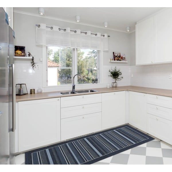 Velour sötétkék futószőnyeg, 55 x 140 cm - Floorita-image-2