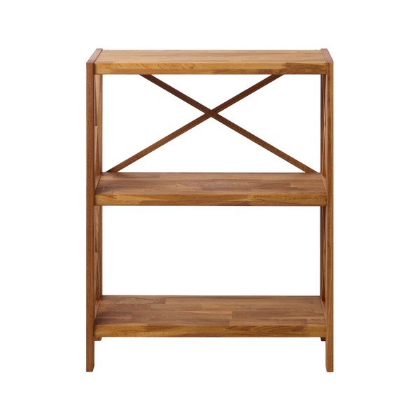 Natúr színű tölgyfa polcos állvány 70x87 cm X-Shelf – Unique Furniture