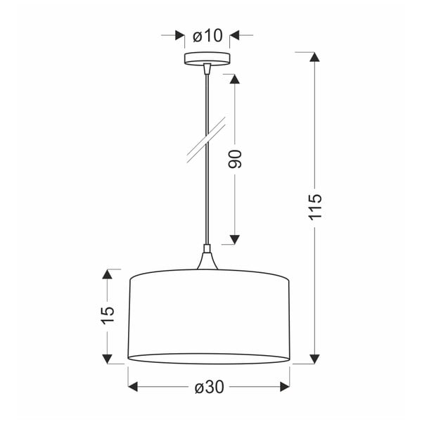 Petróleumkék függőlámpa textil búrával ø 30 cm Maloto – Candellux Lighting-image-2