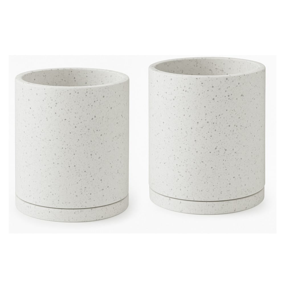 Terrazzo 2 db fehér virágcserép, ø 26 cm - Bonami Selection