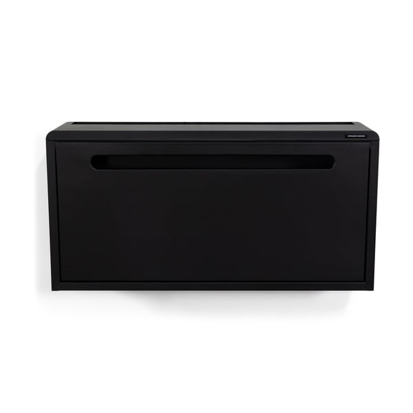 Fekete fém billenő ajtós-függő cipőtartó 76x38x18 cm Sportiva – Spinder Design-image-2