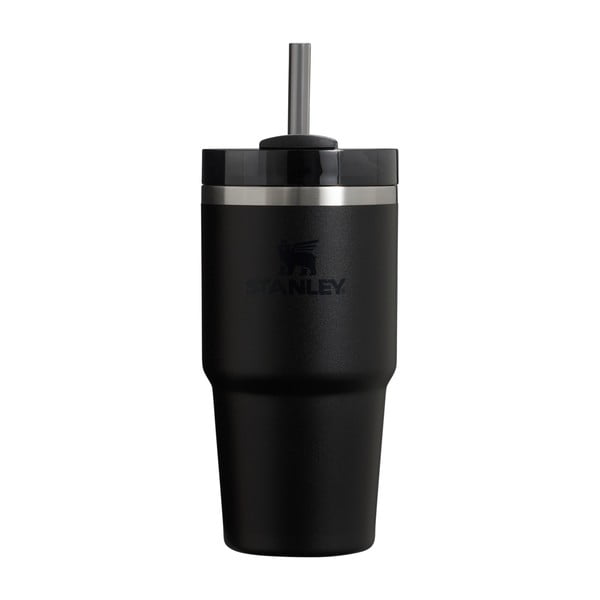 Fekete rozsdamentes acél termosz szívószállal 600 ml Quencher H2.0 FlowState Tumbler Black – Stanley