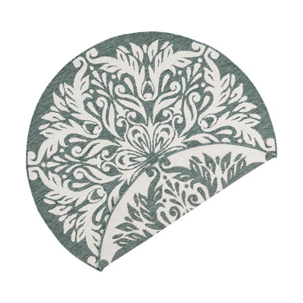 Madrid zöld-krémszínű kültéri szőnyeg, ⌀ 140 cm - NORTHRUGS-image-2