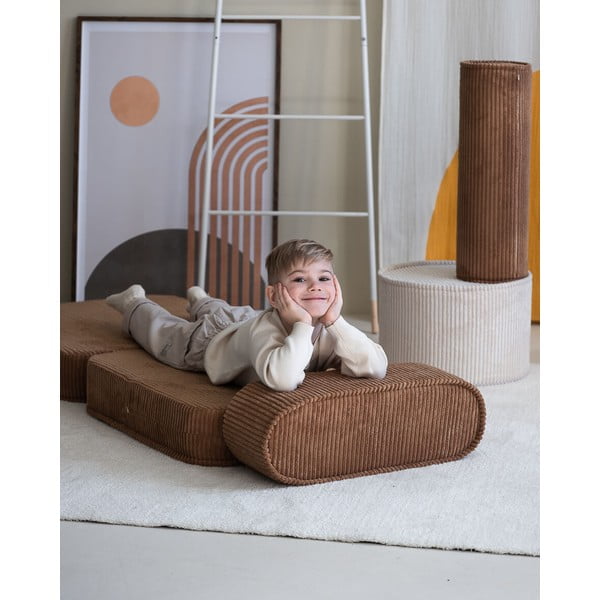 Barna kordbársony gyerek fotel Flip – Wigiwama-image-3