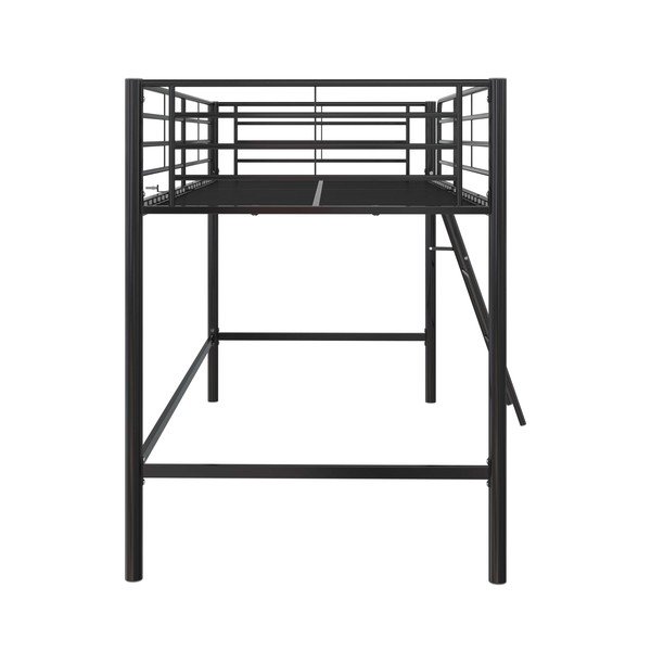 Fekete magasított gyerekágy 90x200 cm Jodie – Støraa-image-4