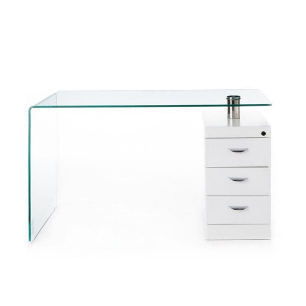 Íróasztal üveg asztallappal 65x125 cm Bow – Tomasucci-image-2