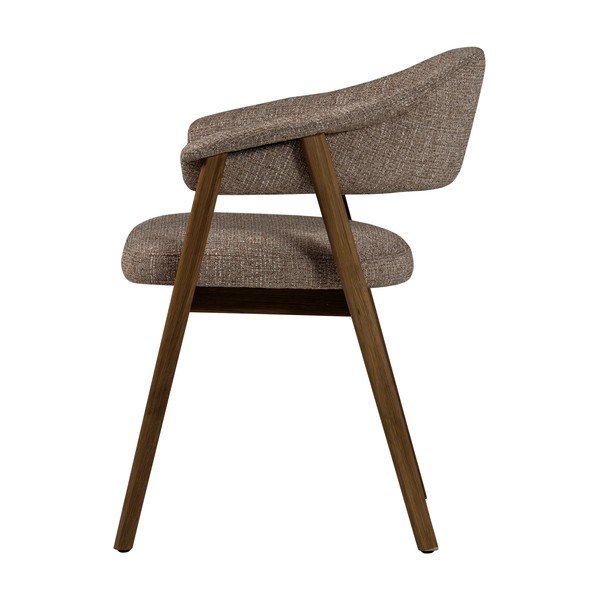 Barna kárpitozott karfás étkezőszék Tunar – WOOOD-image-3