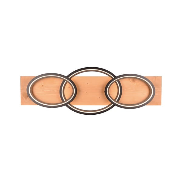 Fekete-barna LED szabályozható mennyezeti lámpa 33x97 cm Barca – Trio-image-3