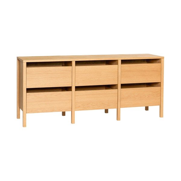 Natúr színű komód tölgyfa dekorral 150x65x40 cm Forma – Hübsch
