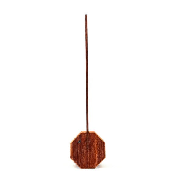 Octagon asztali lámpa diófa dekorral - Gingko