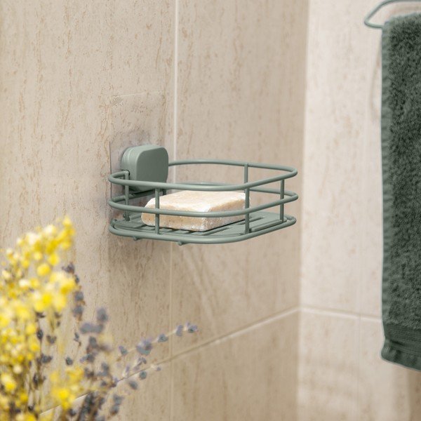 Mentazöld öntapadós fém szappantartó Grena – Compactor-image-1