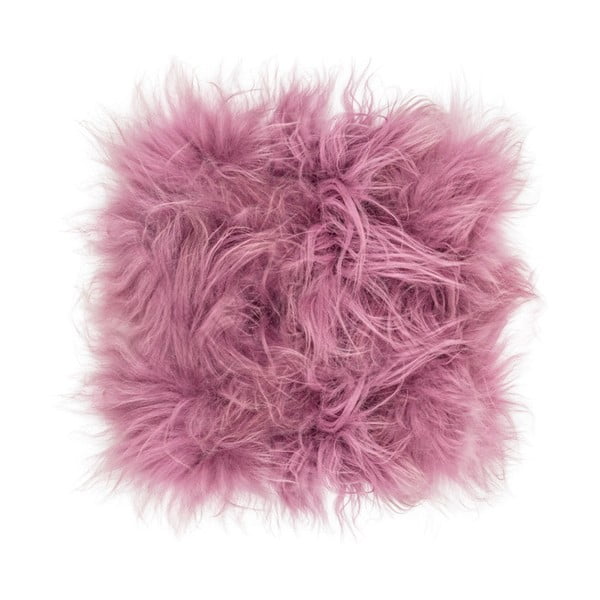 Eglé rózsaszín hosszú szálas szőrme ülőpárna, 37 x 37 cm - Arctic Fur