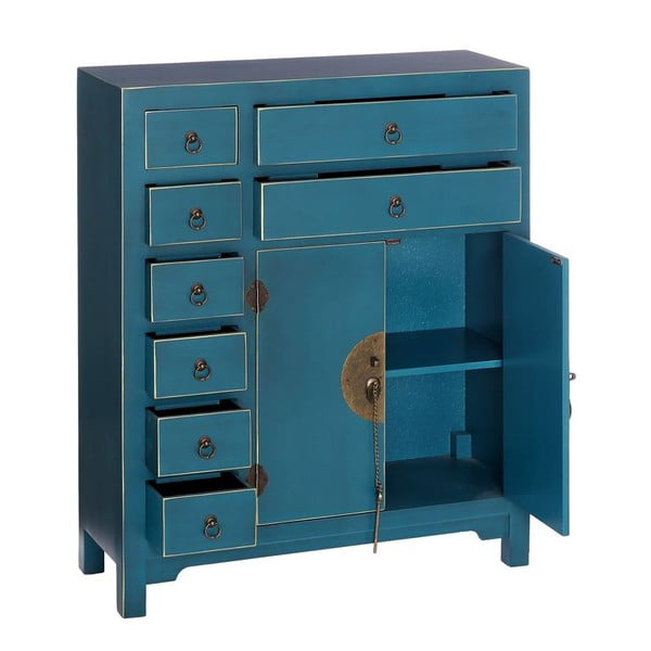 Kék magas komód 73x90 cm Oriente – Ixia-image-2