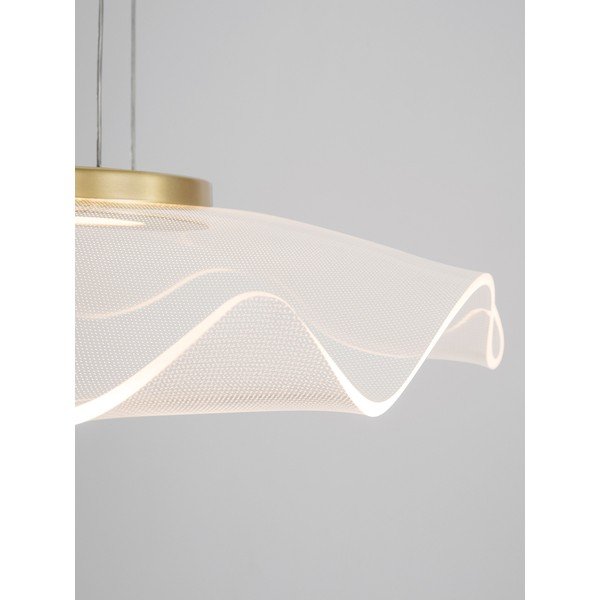 Aranyszínű alumínium LED függőlámpa akrilüveg búrával Siderno – Nova Luce-image-3
