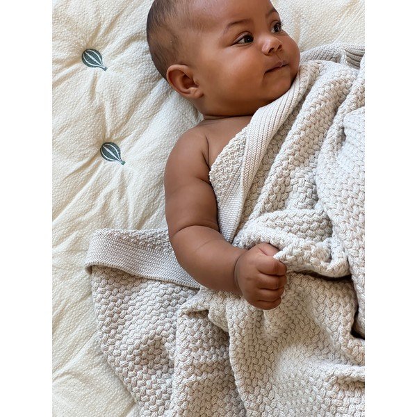 Világossárga-kék bio pamut steppelt gyerek takaró 90x120 cm Balloon – Cam Cam Copenhagen-image-1