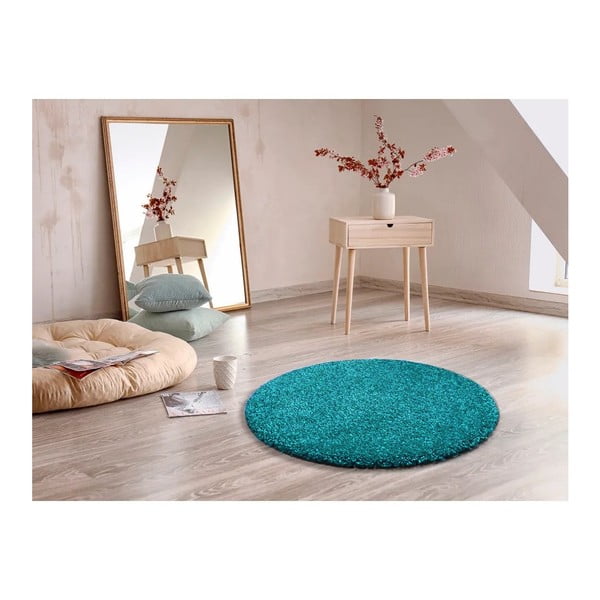 Aqua Liso kék szőnyeg, ø 100 cm - Universal-image-1