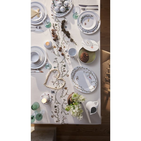 Fehér porcelán szervírozó tányér karácsonyi mintával 27x34 cm Hammershøi – Kähler Design-image-3
