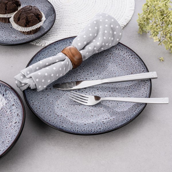 Ezüstszínű rozsdamentes acél evőeszköz készlet 24 db-os Bright – Orion-image-3