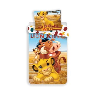 Egyszemélyes pamut gyerek ágyneműhuzat 140x200 cm Lion King – Jerry Fabrics