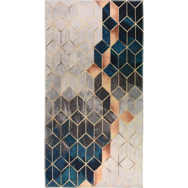 Kék-krémszínű mosható szőnyeg 160x230 cm – Vitaus