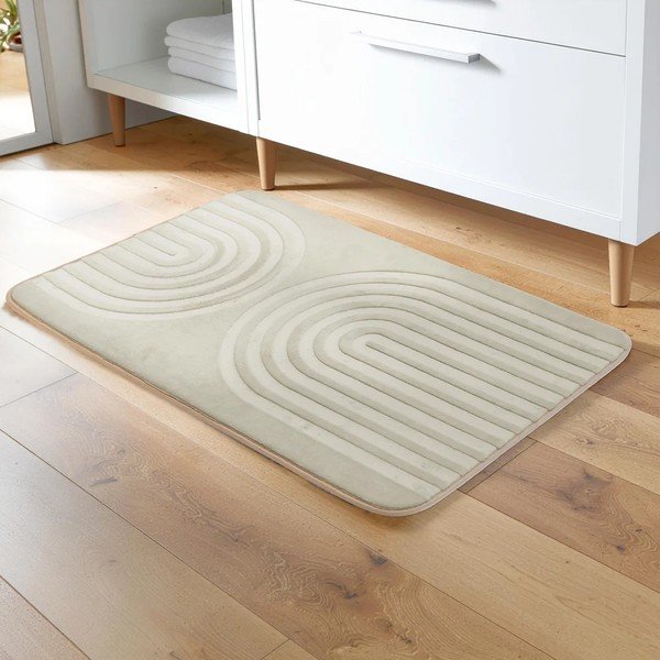 Bézs fürdőszobai kilépő 45x75 cm Allure – douceur d'intérieur-image-1