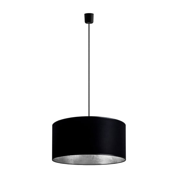 MIKA fekete mennyezeti lámpa ezüstszínű részletekkel, Ø 50 cm - Sotto Luce
