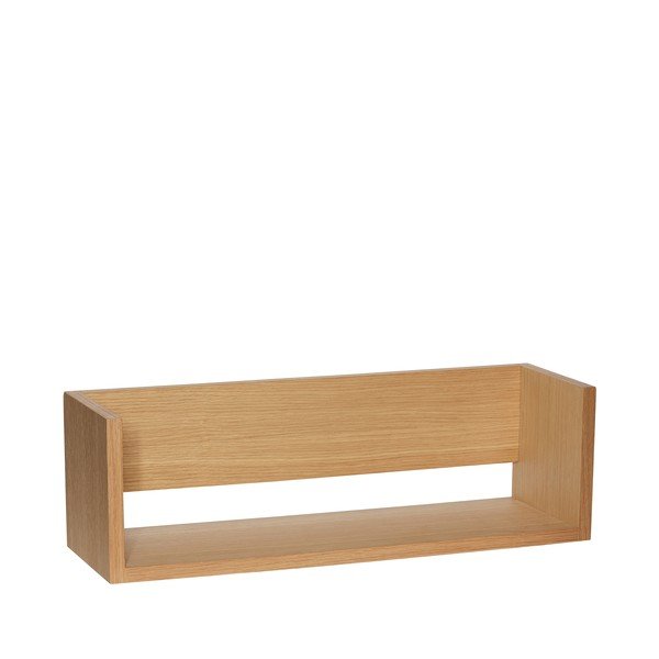 Natúr színű fali polc tölgyfa dekorral 64 cm Gap – Hübsch