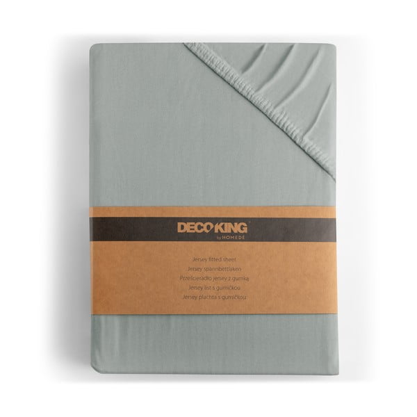 Világosszürke gumis jersey lepedő 90x200 cm Amber – Restilo-image-4