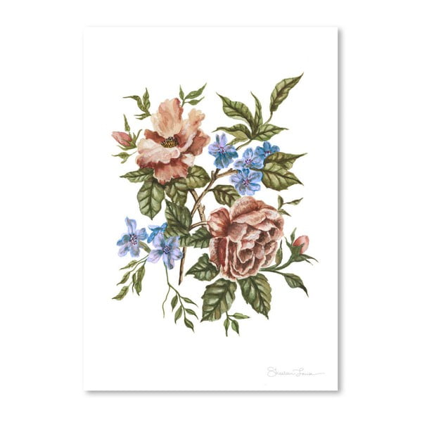 Rustic Wildflower Bouquet by Shealeen Louise 30 x 42 cm-es plakát