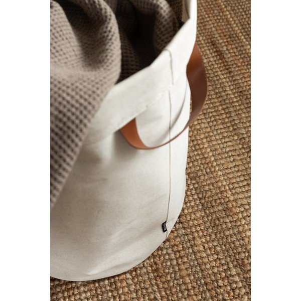 Bézs textil szennyeskosár 69 l Soft Storage – Bigso-image-4