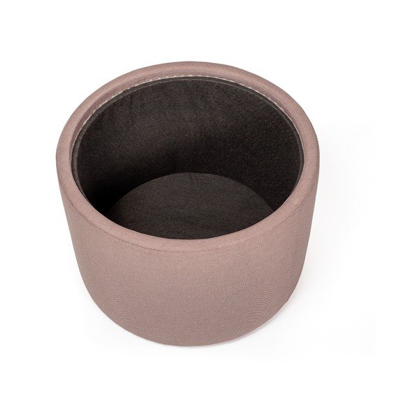 Ibisco világos rózsaszín tárolóasztal, levehető tölgyfa asztallappal, ⌀ 56 cm - Askala-image-2