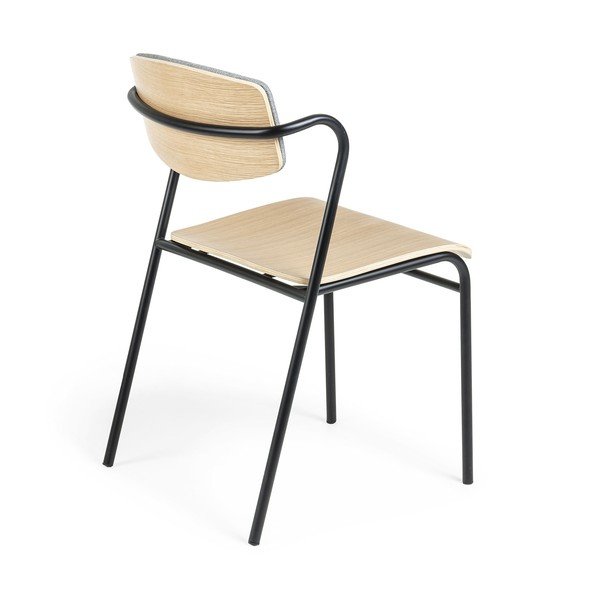 Zaha étkezőszék tölgyfa dekorral - Kave Home-image-3