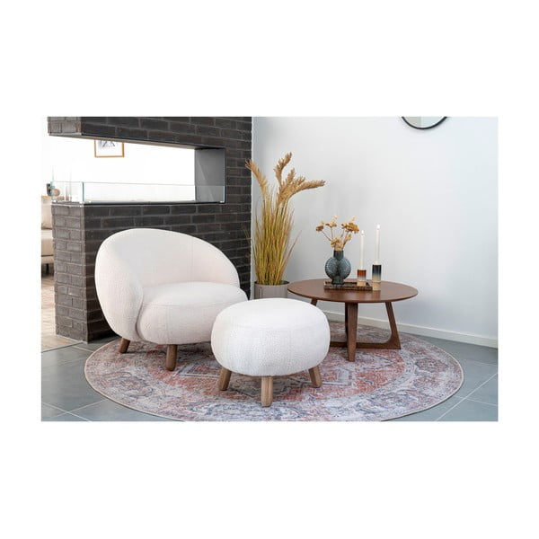 Krémszínű fotel lábtartóval Savona – House Nordic-image-1