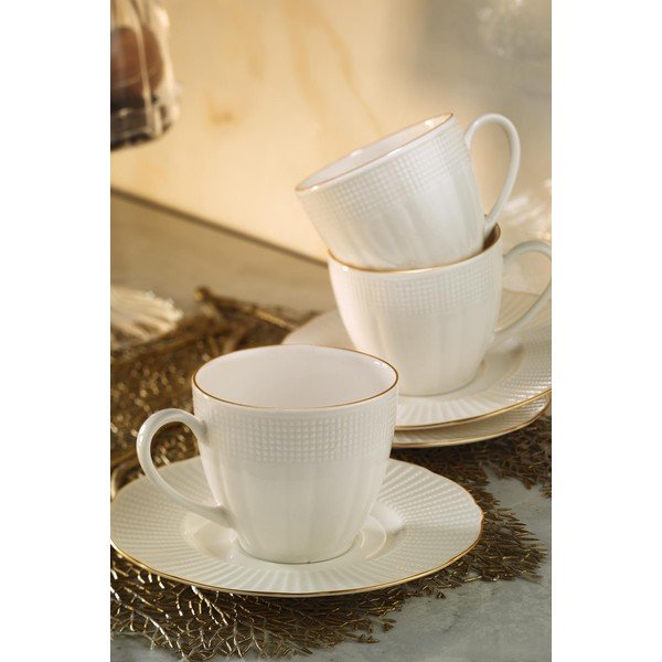 Café 6 db porcelán kávéscsésze és csészealj, 200 ml - Kutahya-image-1